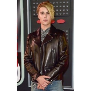 VMAs 2015 Justin Bieber Biker Leather Jacket